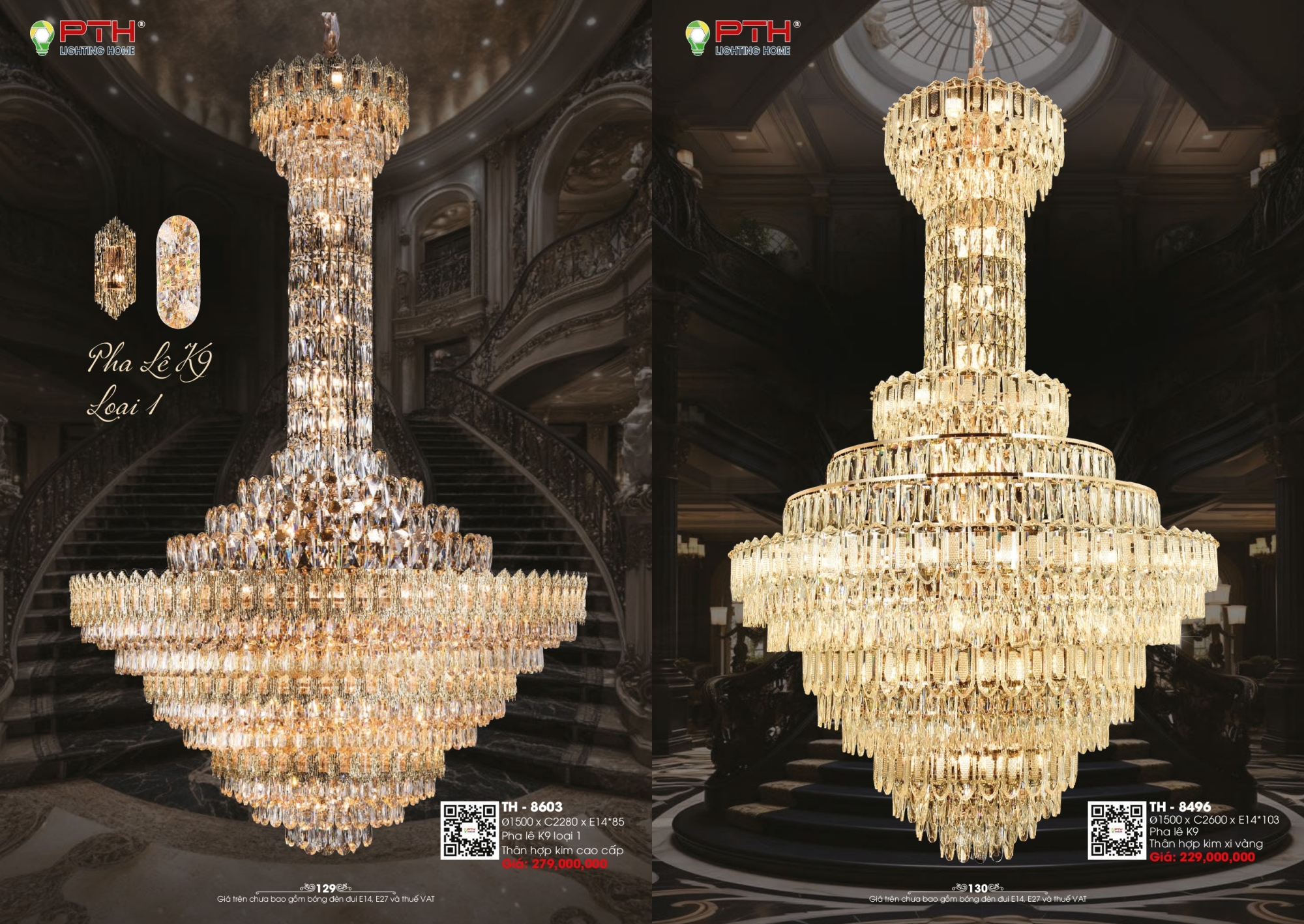 Bảng giá đèn trang trí PTH Lighting Home 2026